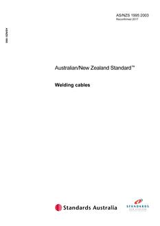 AS/NZS 1995: 10/09/2003 Welding cables