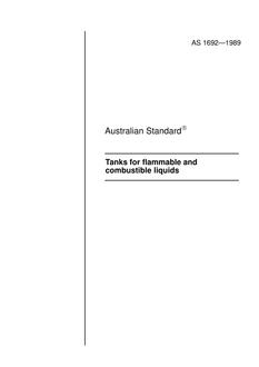 AS 1692: 01/01/1989 Tanks for flammable and combustible liquids