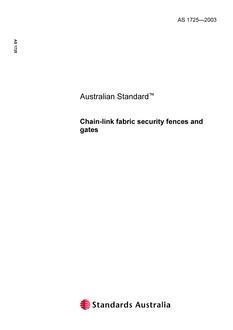 AS 1725: 01/01/2003 Chain-link fabric security fencing and gates