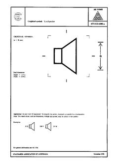 AS 1104S (5080): 01/01/1978 Informative symbols for use on electrical and electronic equipment – Loudspeaker