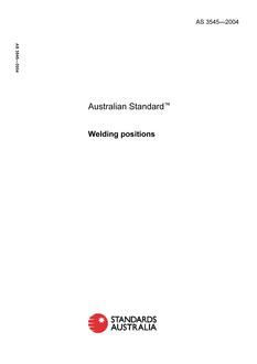 AS 3545: 01/01/2004 Welding positions