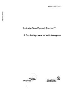 AS/NZS 1425: 10/04/2013 LP Gas fuel systems for vehicle engines