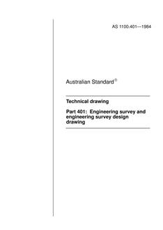 AS 1100.401: 01/03/1984 Technical drawing, Part 401: Engineering survey and engineering survey design drawing