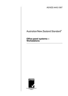 AS/NZS 4443: 01/05/1997 Office panel systems – Workstations