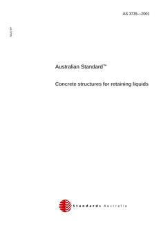 AS 3735: 03/13/2001 Concrete structures for retaining liquids