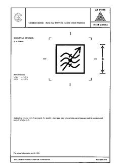 AS 1104S (5158): 01/01/1978 Informative symbols for use on electrical and electronic equipment – Band-pass filter with variable centre frequency