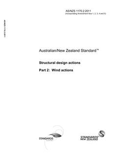 AS/NZS 1170.2: 03/30/2011 Structural design actions, Part 2: Wind actions