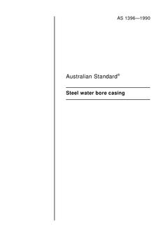 AS 1396: 12/31/1989 Steel water bore casing