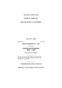 AS B233: 01/01/1966 Screw thread measuring cylinders