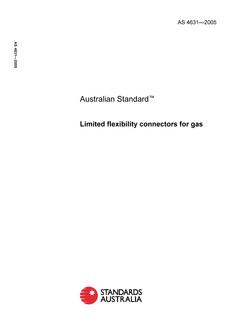 AS 4631: 01/01/2005 Limited flexibility connectors for gas