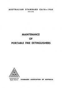 AS CA18: 01/01/1964 Australian standard rules for the maintenance of portable fire extinguishers