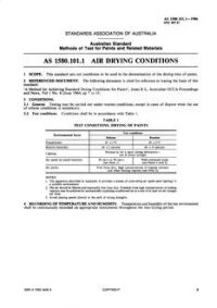 AS 1580.101.1: 01/01/1986 Paints and related materials – Methods of test – Air drying conditions