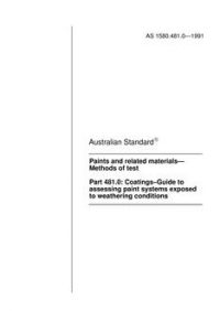 AS 1580.481.0: 01/01/1991 Paints and related materials – Methods of test, Method 481.0: Coatings – Guide to assessing paint systems exposed to weathering conditions