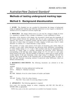 AS/NZS 4275.5: 04/05/1995 Methods of testing underground marking tape, Method 5: Background discolouration