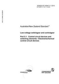 AS/NZS IEC 60947.5.1: 06/29/2015 Low-voltage switchgear and controlgear, Part 5.1: Control circuit devices and switching elements – Electromechanical control circuit devices