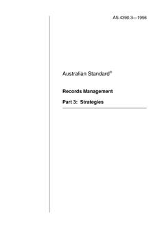 AS 4390.3: 01/01/1996 Records management – Strategies