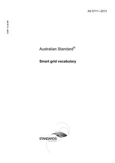AS 5711: 09/20/2013 Smart grid vocabulary