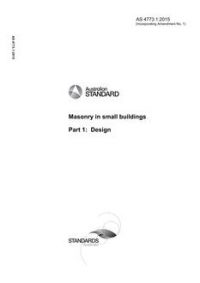 AS 4773.1: 08/18/2015 Masonry in small buildings, Part 1: Design