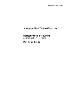 AS/NZS 4014.2: 07/05/1999 Domestic solid fuel burning appliances – Test fuels, Part 2: Softwood