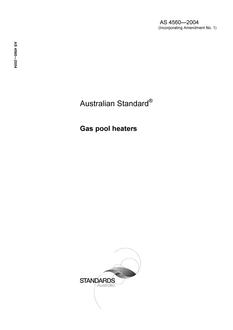 AS 4560: 01/01/2004 Gas pool heaters