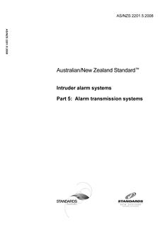 AS/NZS 2201.5: 01/31/2008 Intruder alarm systems, Part 5: Alarm transmission systems