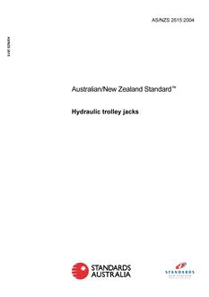 AS/NZS 2615: 05/27/2004 Hydraulic trolley jacks