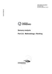 AS 2542.2.6: 12/17/2014 Sensory analysis, Part 2.6: Methodology – Ranking