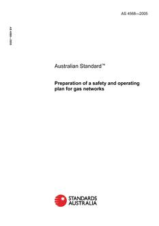 AS 4568: 03/16/2005 Preparation of a safety and operating plan for gas networks
