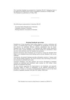 AS 3537: 05/18/2006 Specification for general purpose corrugated fibreboard boxes and blanks