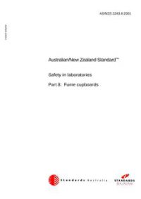 AS/NZS 2243.8: 03/06/2001 Safety in laboratories, Part 8: Fume cupboards