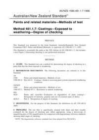 AS/NZS 1580.481.1.7: 07/05/1998 Paints and related materials – Methods of test, Method 481.1.7: Coatings – Exposed to weathering – Degree of checking