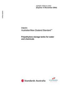 AS/NZS 4766(INT): 11/13/2002 Polyethylene storage tanks for water and chemicals