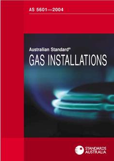 AS 5601: 01/01/2004 Gas installations