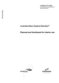 AS/NZS 2270: 11/21/2006 Plywood and blockboard for interior use
