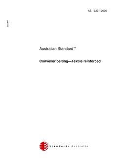 AS 1332: 12/27/2000 Conveyor belting – Textile reinforced