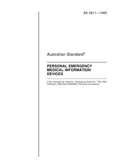 AS 2811: 12/31/1984 Personal emergency medical information devices