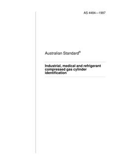 AS 4484: 01/01/1997 Industrial, medical and refrigerant compressed gas cylinder identification