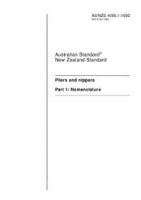AS/NZS 4056.1: 09/14/1992 Pliers and nippers, Part 1: Nomenclature