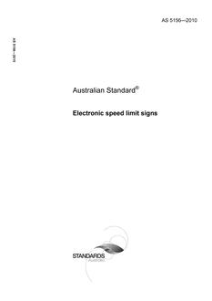 AS 5156: 12/03/2010 Electronic speed limit signs