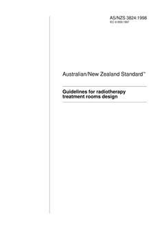 AS/NZS 3824: 07/05/1998 Guidelines for radiotherapy treatment rooms design