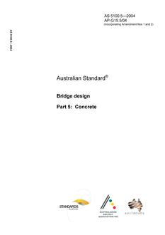AS 5100.5: 01/01/2004 Bridge design – Concrete