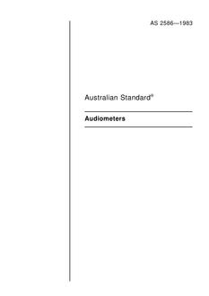 AS 2586: 02/06/1983 Audiometers