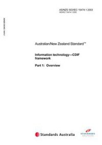 AS/NZS ISO/IEC 15474.1: 06/19/2003 Information technology – CDIF framework, Part 1: Overview