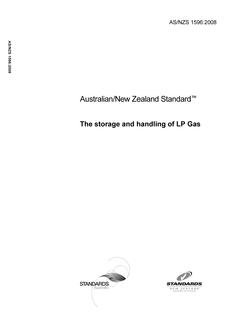 AS/NZS 1596: 06/30/2008 The storage and handling of LP Gas