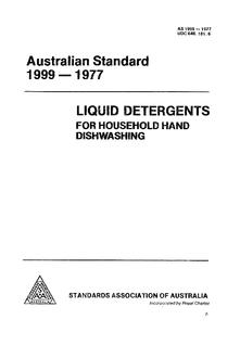 AS 1999: 05/31/1977 Liquid detergents for household hand dishwashing