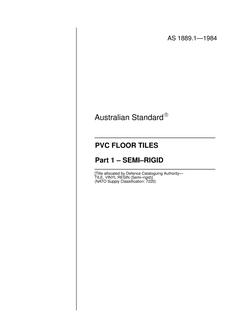 AS 1889.1: 01/01/1984 PVC floor tiles – Semi-rigid