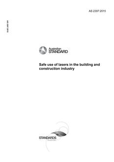AS 2397: 11/17/2015 Safe use of lasers in the building and construction industry