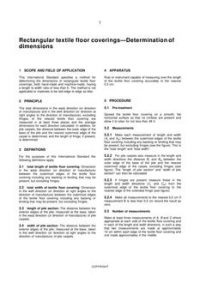 AS/NZS 2111.20: 08/05/1996 Textile floor coverings – Tests and measurements, Method 20: Rectangular textile floor coverings – Determination of dimensions