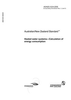 AS/NZS 4234: 08/21/2008 Heated water systems – Calculation of energy consumption