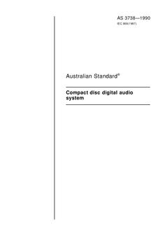 AS 3738: 02/15/1990 Compact disc digital audio system